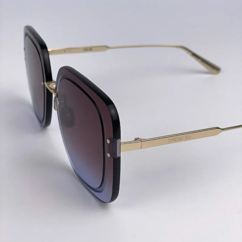 NEW Dior ULTRADIOR SU B0D2 Burgundy Gold Brown Women Square Oversized Sunglasses